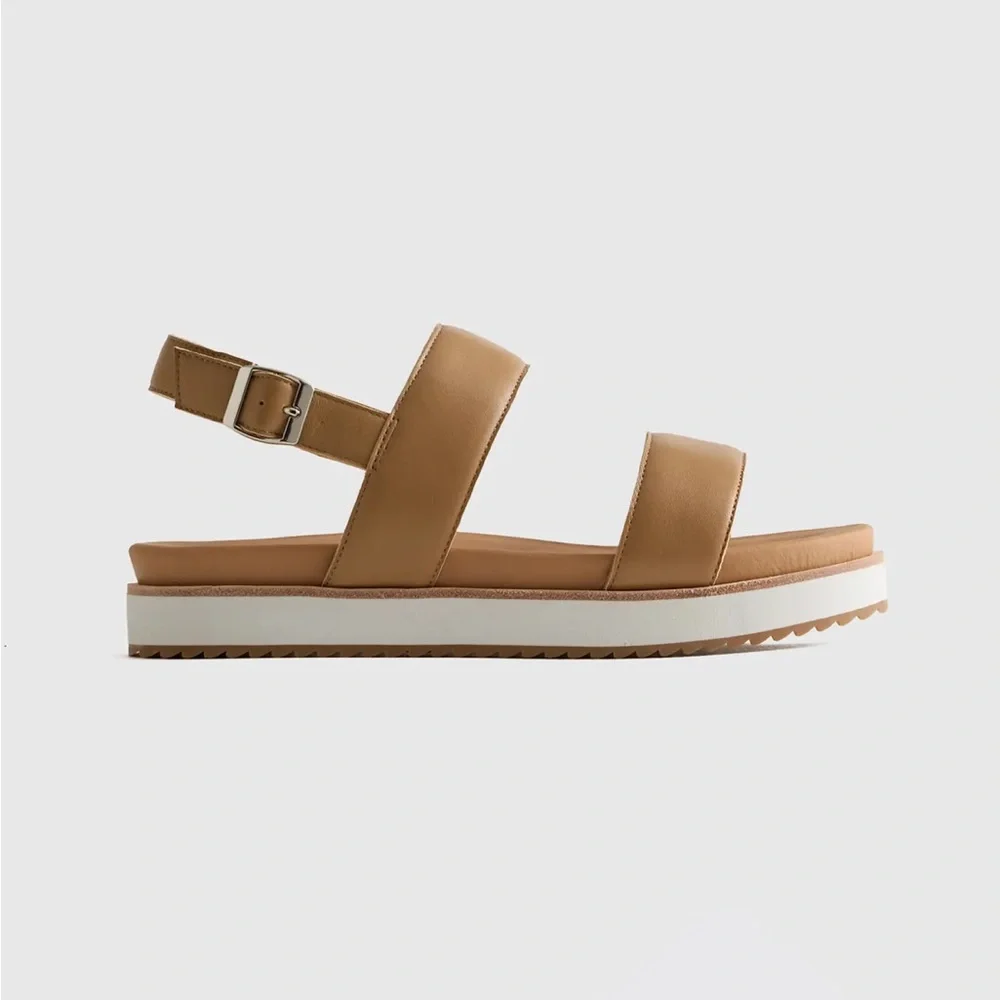 Quince Italian Leather Platform Sandal Size 7 - Picture 5 of 14
